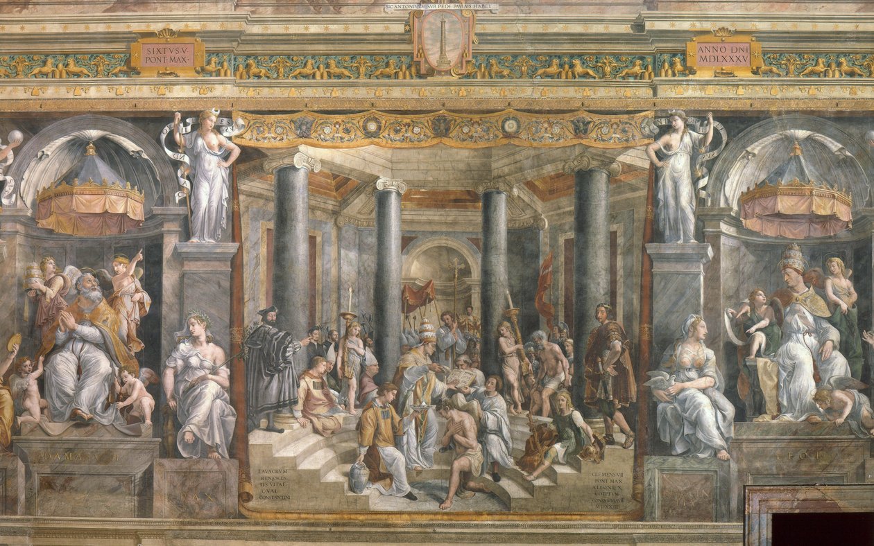Dåpen til Konstantin av Giovanni Francesco (c.1488 1528) Penni