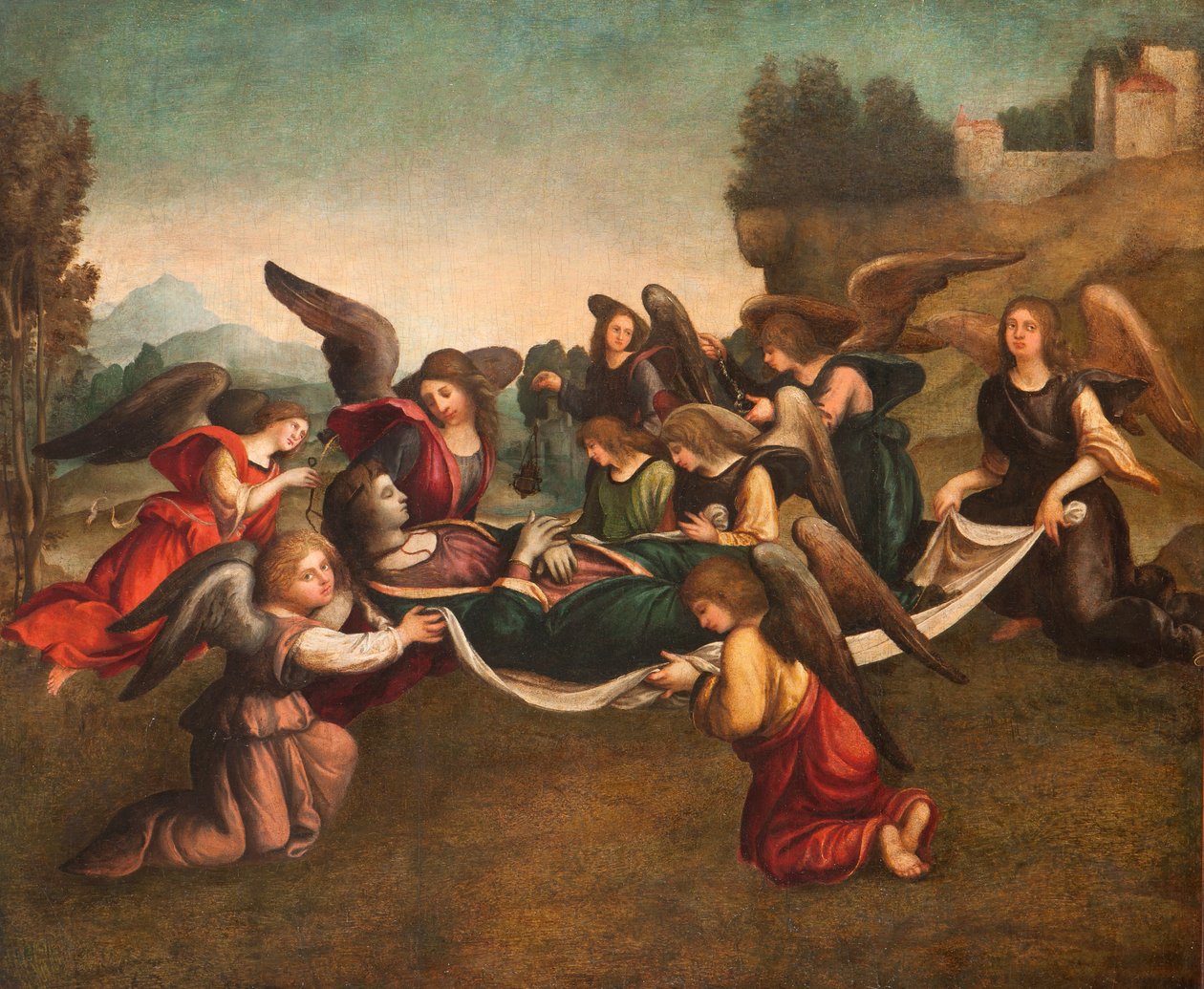 Jomfruens begravelse, etter restaurering av Giovanni Francesco Caroto