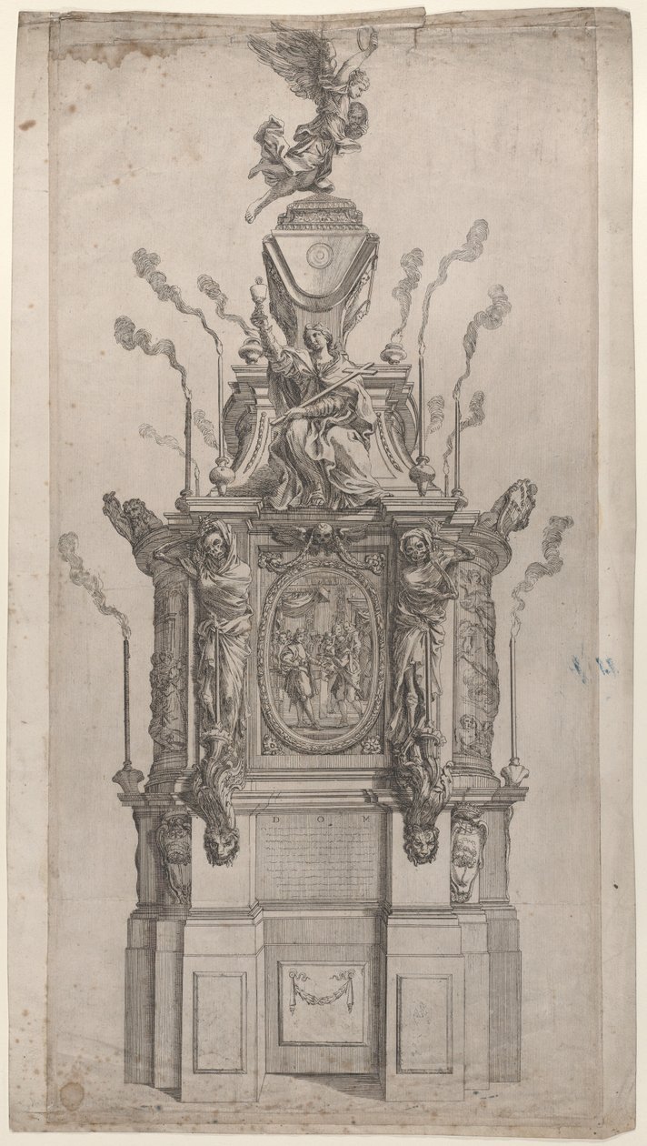 Catafalque, 1626-80. av Giovanni Francesco Grimaldi