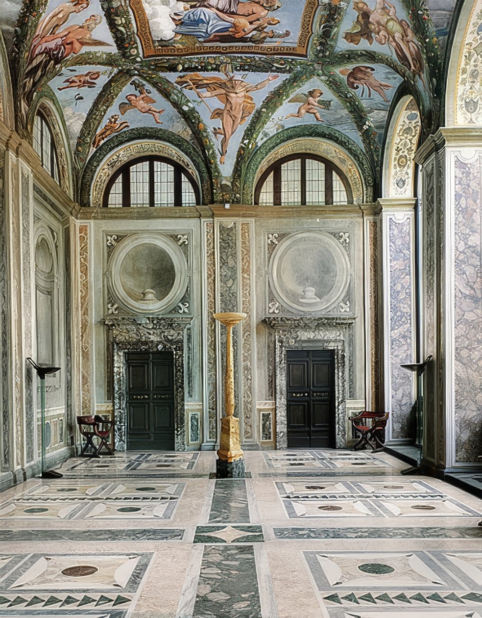 Loggiaen til Amor og Psyche, vestsiden av Villa la Farnesina, første etasje. rundt 1517 av Giovanni Francesco Penni
