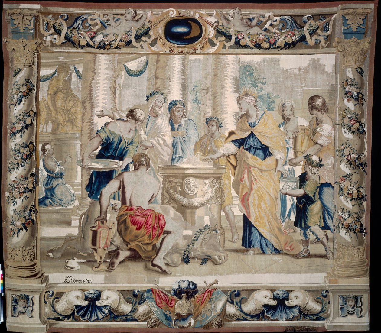 Dido ofrer til Juno, ekteskapets gudinne, 1679. av Giovanni Francesco Romanelli