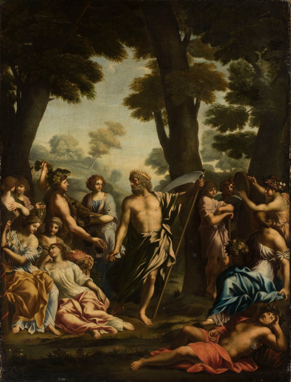 Saturn og musene av Giovanni Francesco Romanelli