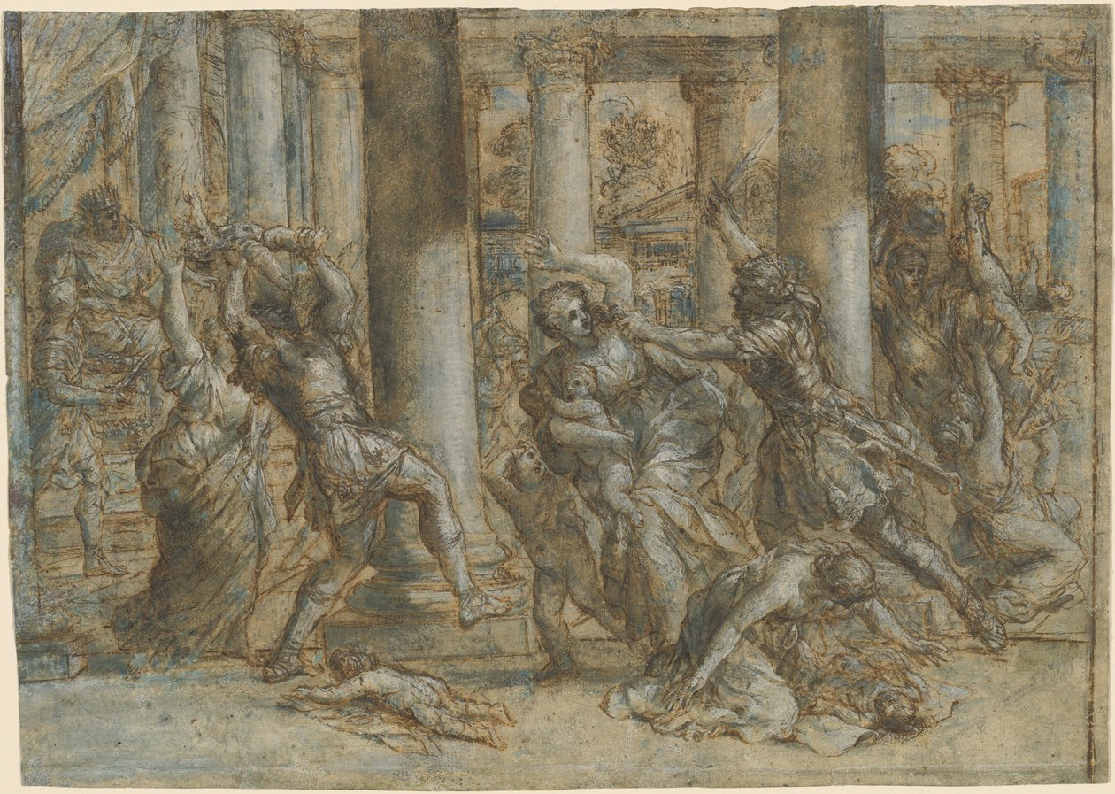 Massakren på de uskyldige av Giovanni Francesco Romanelli