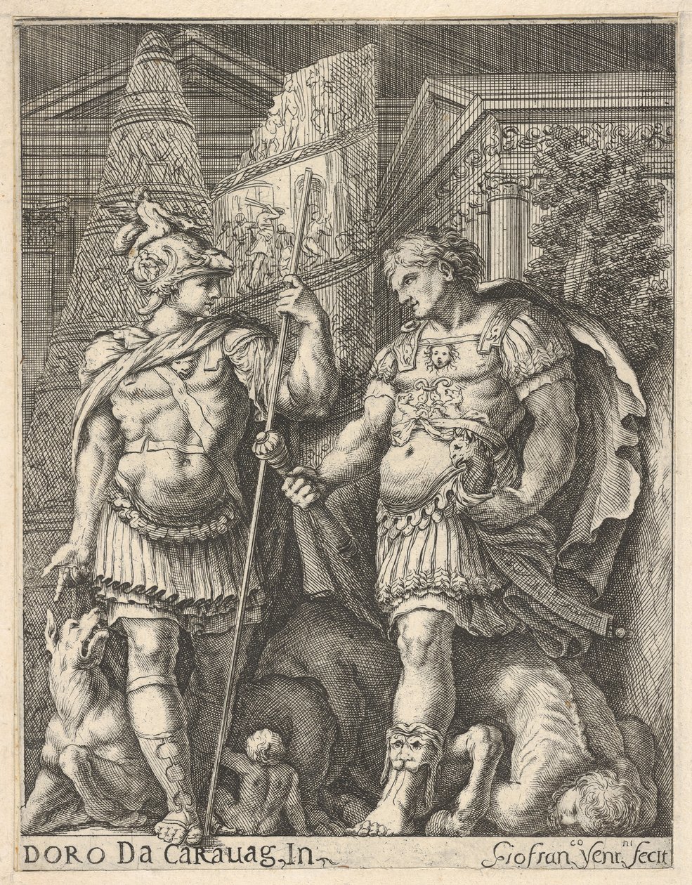 To romerske soldater, 1600-tallet. av Giovanni Francesco Venturini