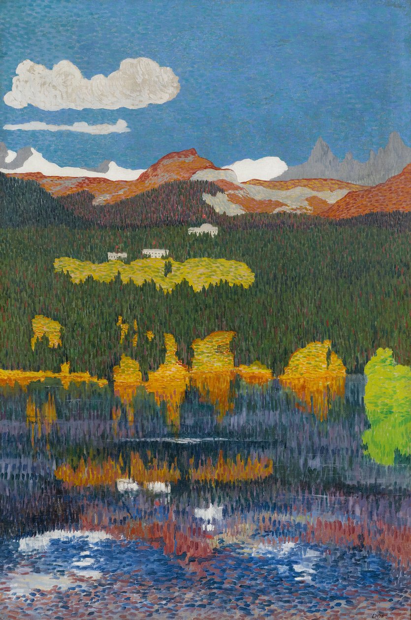 Panorama av Flims. Triptych, venstre panel, 1904. av Giovanni Giacometti