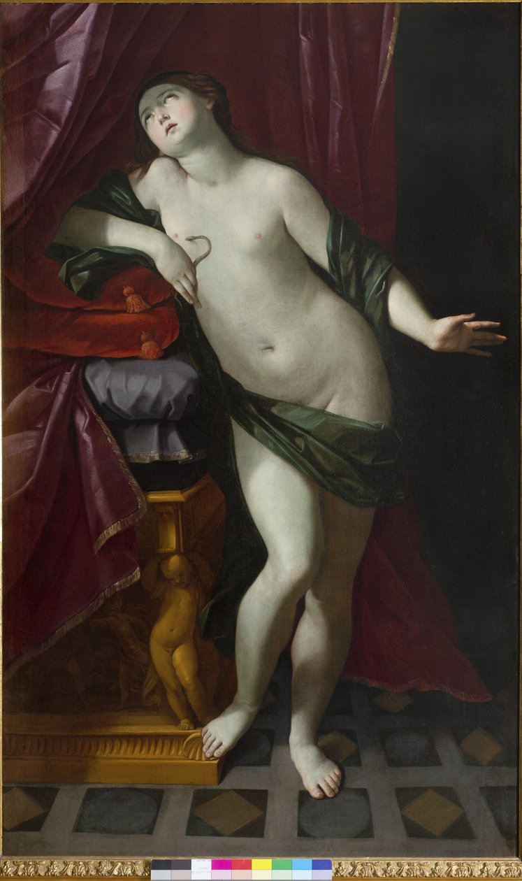 Kleopatras død, 1625-26 av Giovanni Giacomo Sementi