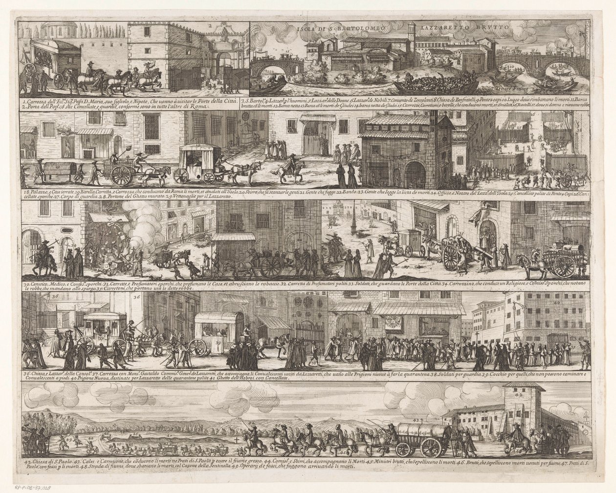 Mario Chigi ankommer pesten Roma Pesten i Roma 1656-1657 (serietittel) av Giovanni Giacomo de