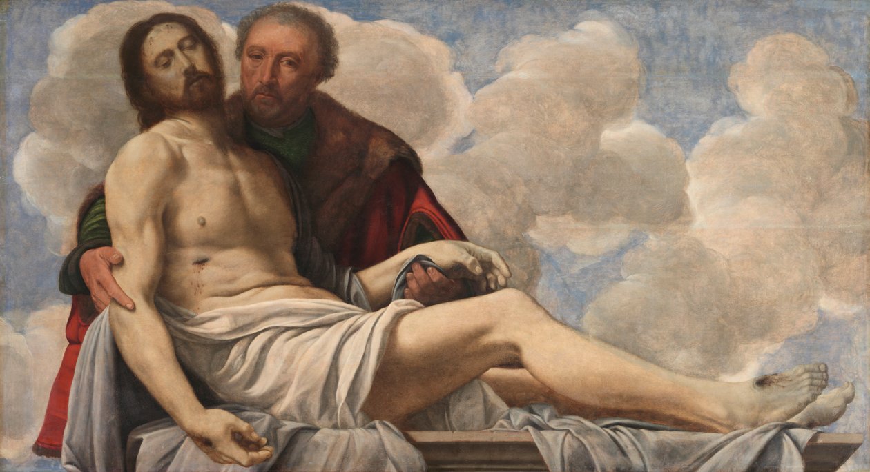 Kristus med Josef av Arimatea, ca. 1525. av Giovanni Girolamo Savoldo