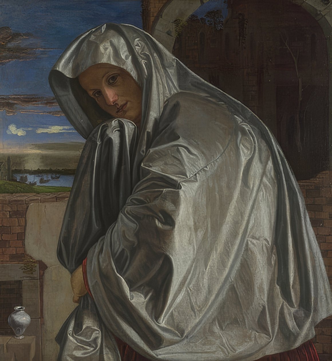 Maria Magdalena på vei til Kristi grav. Rundt 1535-40 av Giovanni Girolamo Savoldo