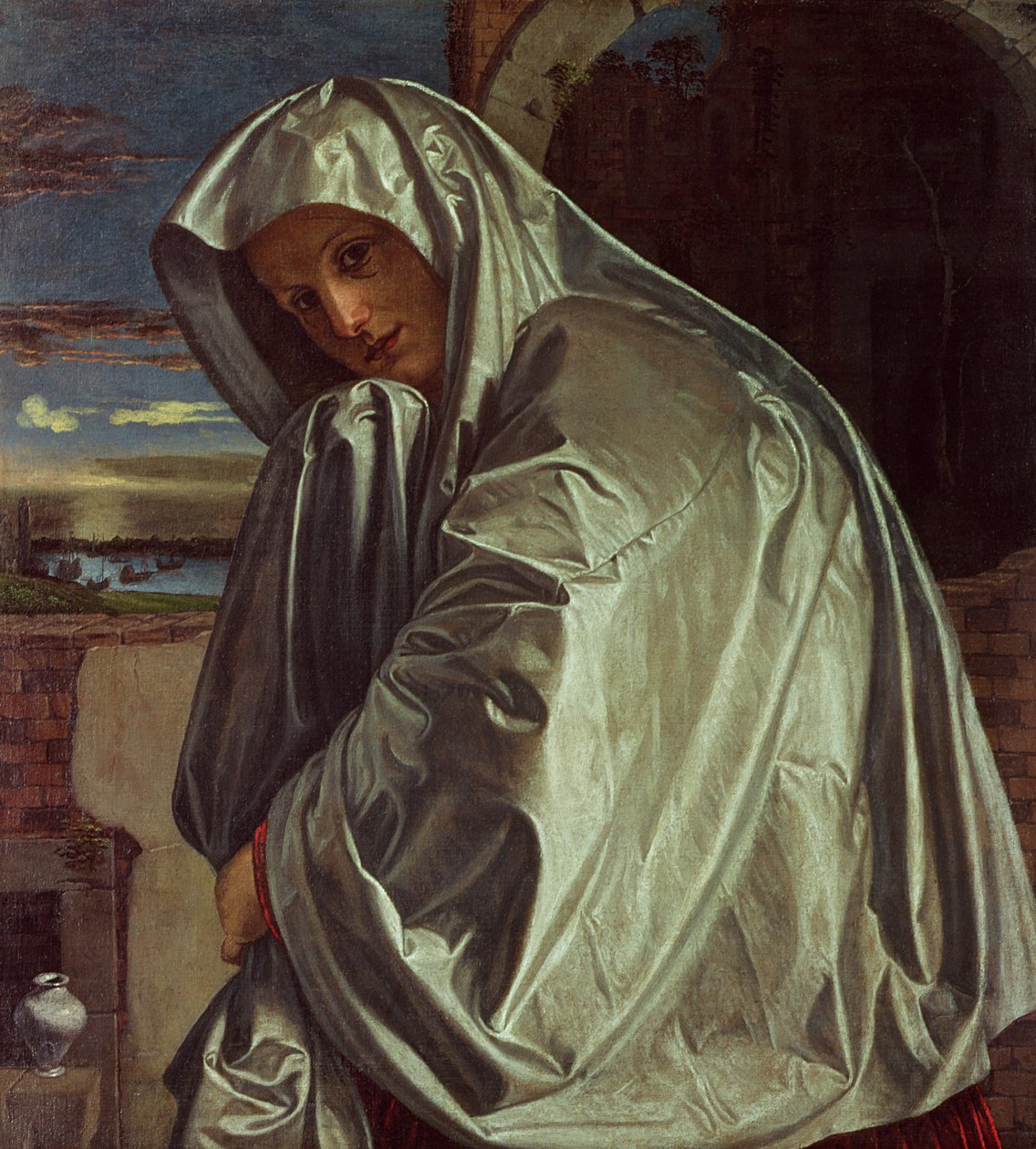 St. Maria Magdalena nærmer seg graven av Giovanni Girolamo Savoldo