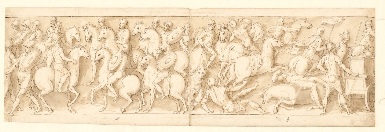 32 eksemplarer etter kolonnen til Marcus Aurelius, Piazza Colonna i Roma av Giovanni Guerra
