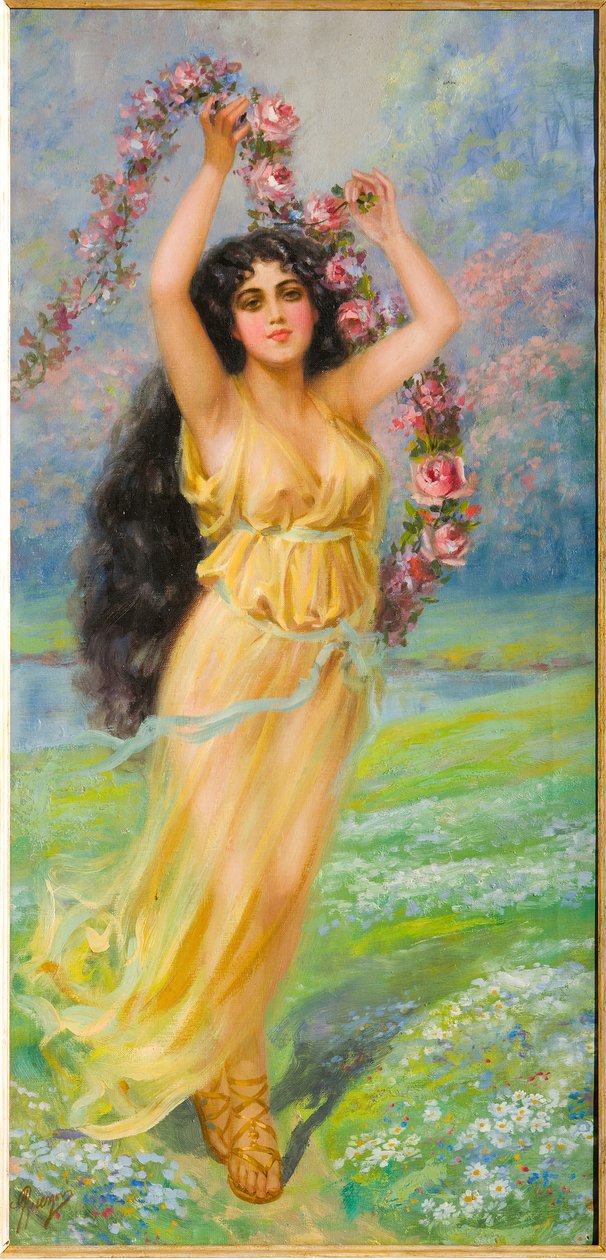 Young Nymph (olje på lerret) av Giovanni Guerzoni
