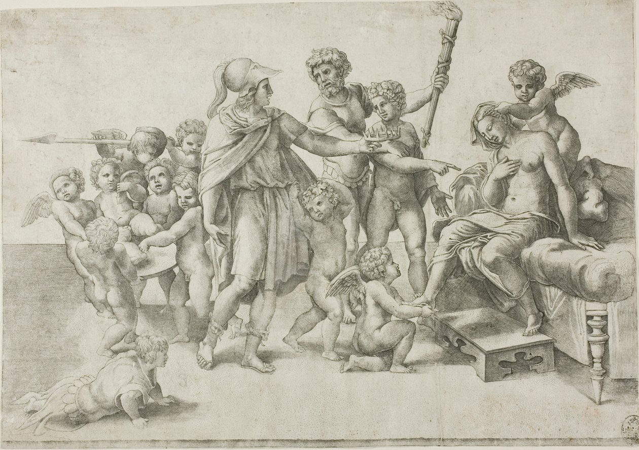 Alexander og Roxana av Giovanni Jacopo Caraglio