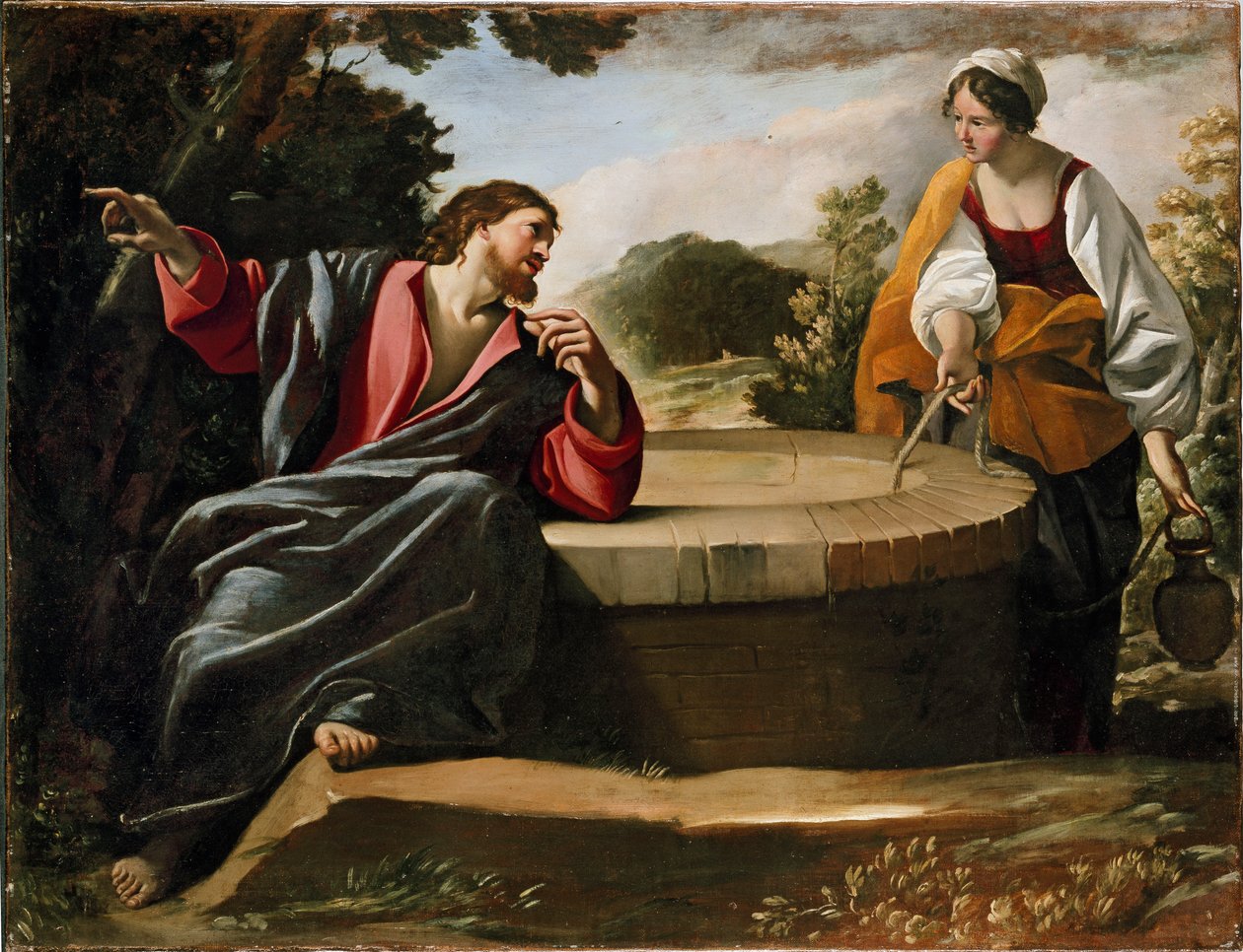 Kristus og kvinnen i Samaria, slutten av 1620-årene av Giovanni Lanfranco