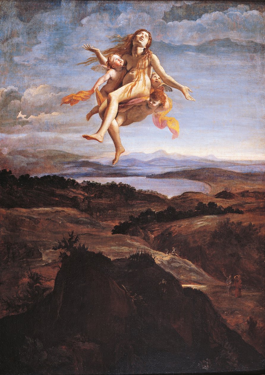 Maria Magdalena tatt opp i himmelen av engler, av Giovanni Lanfranco (1582-1647) av Giovanni Lanfranco