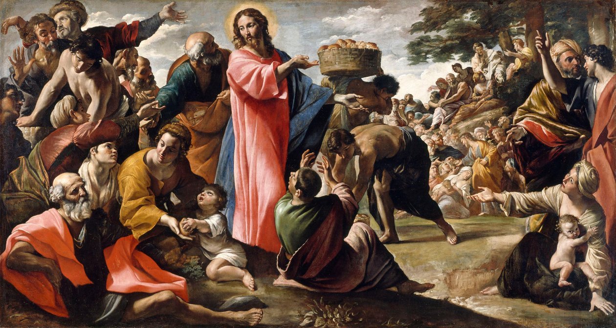 Brødunderet og fiskene av Giovanni Lanfranco