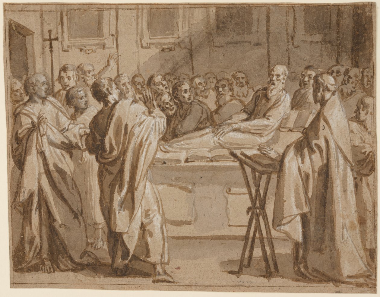 Begravelsen til Raymond Diocrès: en episode fra historien om St Bruno av Giovanni Lanfranco