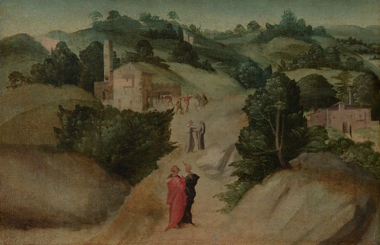 Scener fra en legende, sannsynligvis ca. 1515–1520 (olje på lerret) av Giovanni Larciani