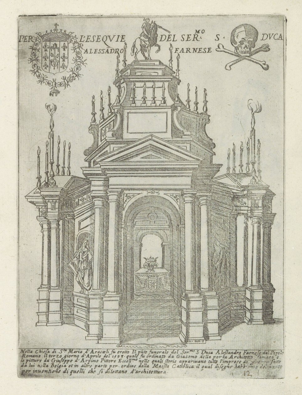 Begravelsesmonument til Alessandro Farnese i Santa Maria i Aracoeli i Roma Per l