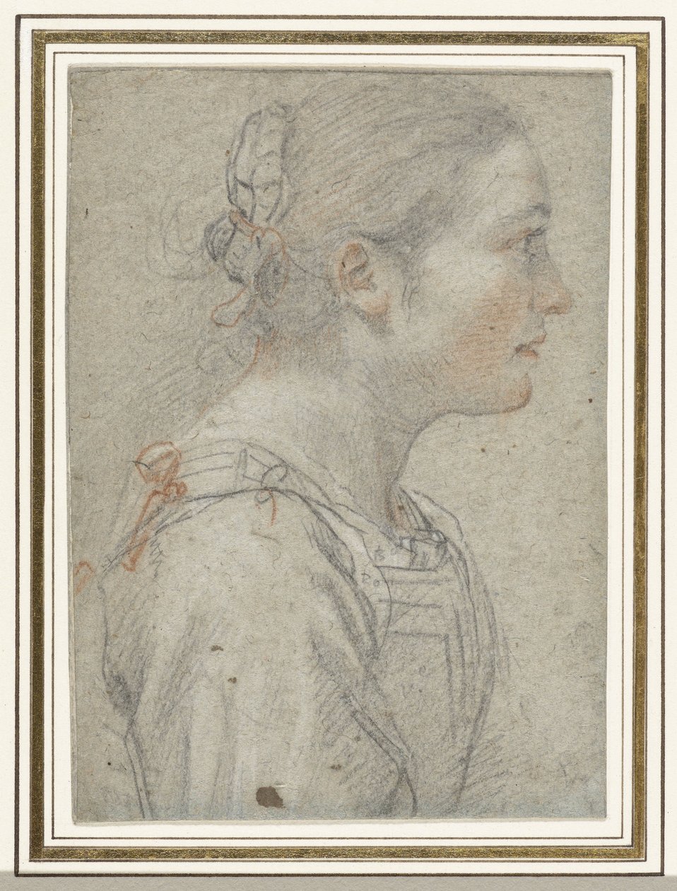 Portrett av en ukjent ung kvinne av Giovanni Mannozzi