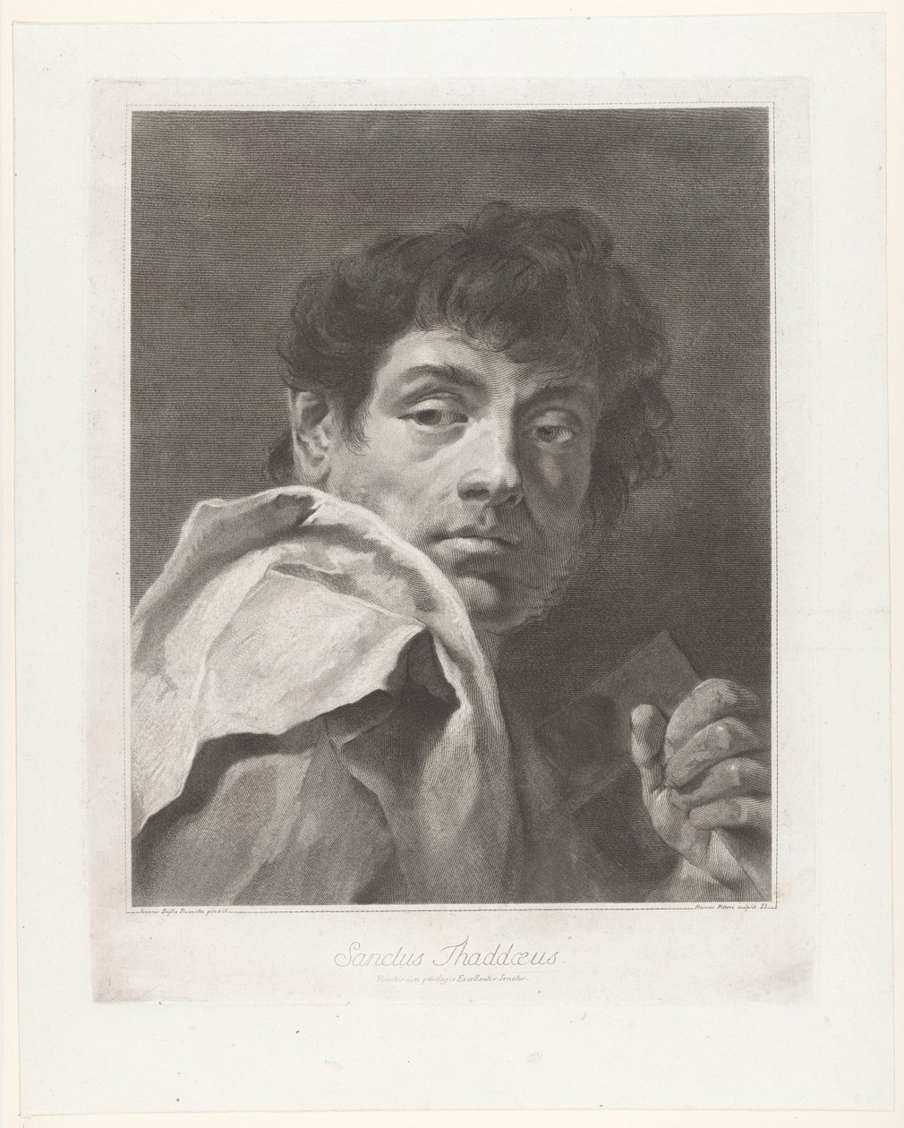 Apostelen Judas Thaddaeus Sanctus Thaddaeus (tittel på objekt) Apostlene (serietittel) av Giovanni Marco Pitteri