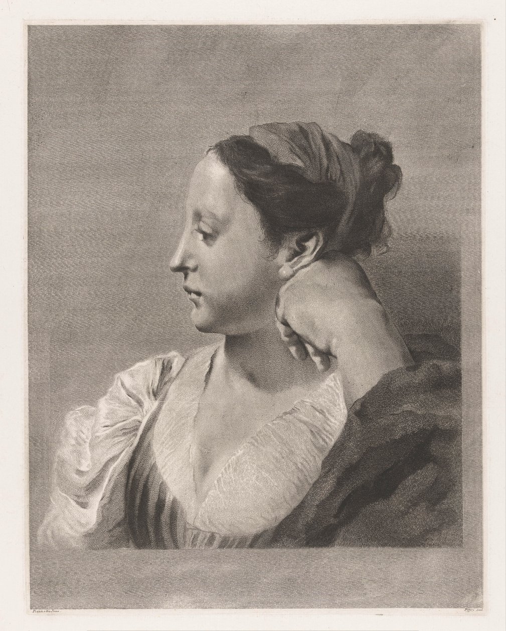Portrett av ung kvinne av Giovanni Marco Pitteri