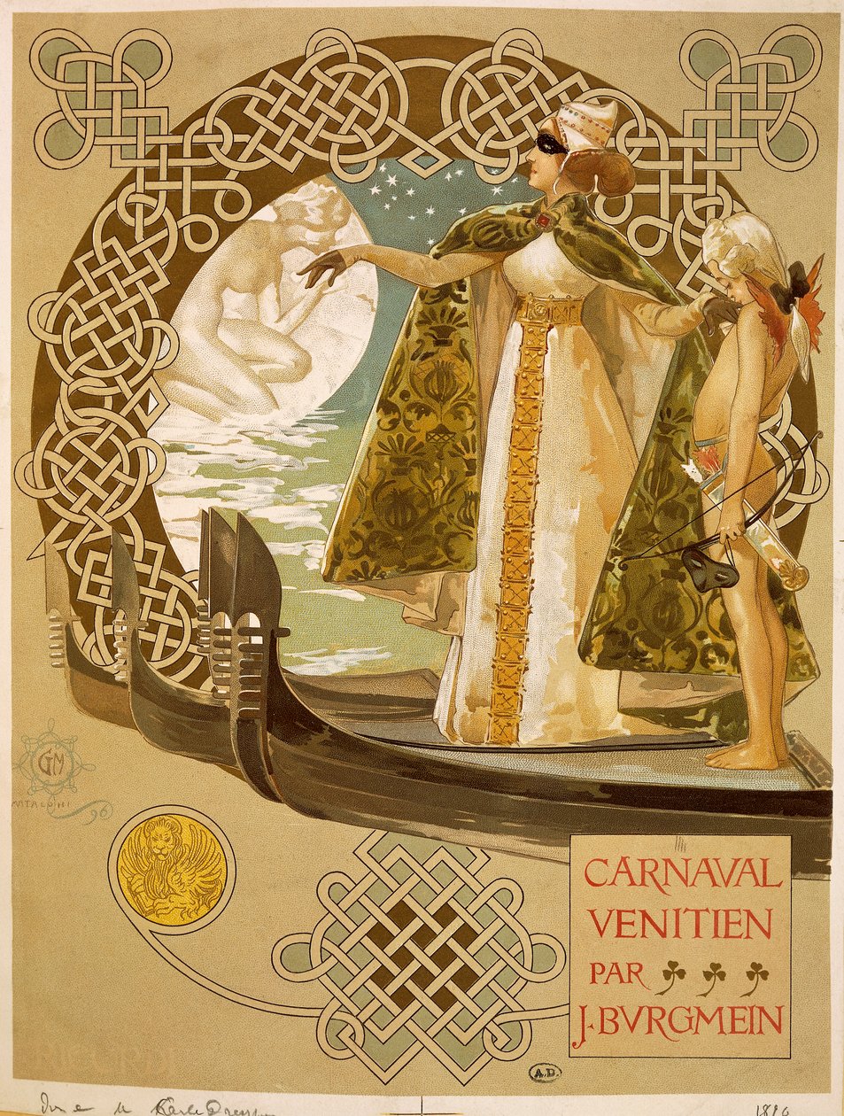 Venetiansk karneval, plakat av Giovanni Mataloni (1868-1944). av Giovanni Maria Mataloni