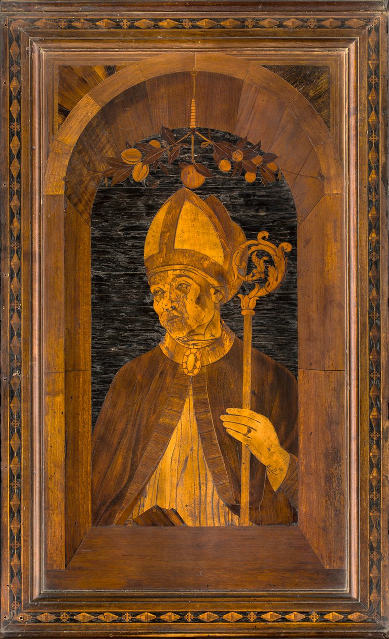 Lignaean Canonical Choir, innlagt av Giovanni Maria Platina 1484, Upper Stall, Sant