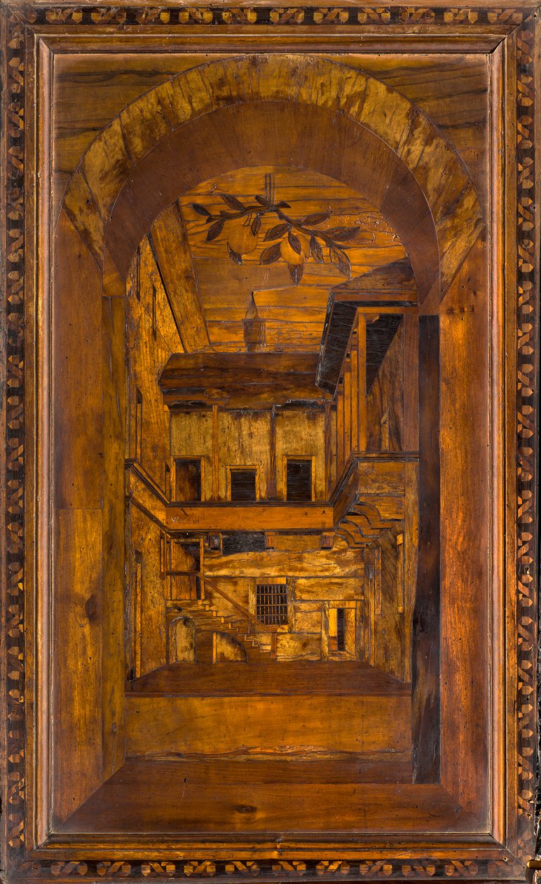 Lignaean Canonical Choir, innlagt av Giovanni Maria Platina 1484, Superior Stall av Giovanni Maria Platina