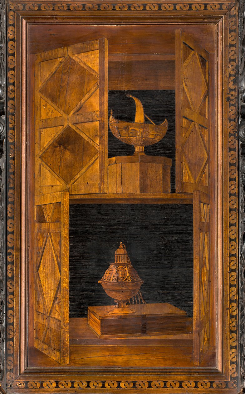 Lignaean Canonical Choir, innlagt av Giovanni Maria Platina 1484, Superior Stall av Giovanni Maria Platina