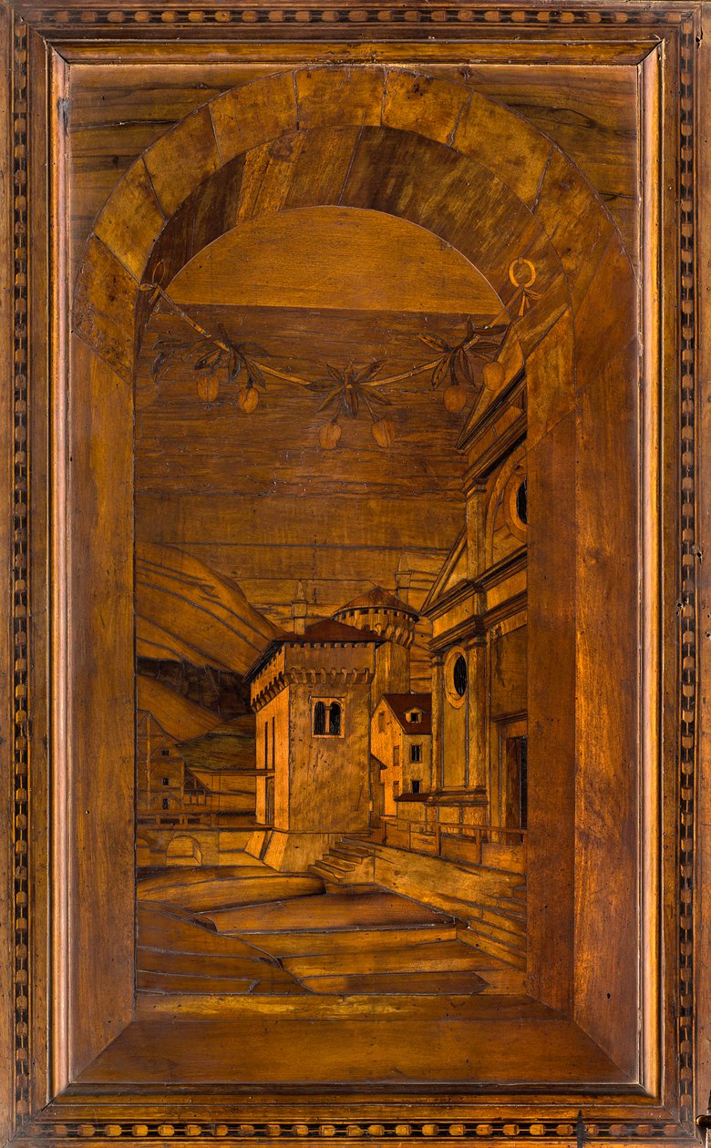 Lignaean Canonical Choir, innlagt av Giovanni Maria Platina 1484, Superior Stall av Giovanni Maria Platina