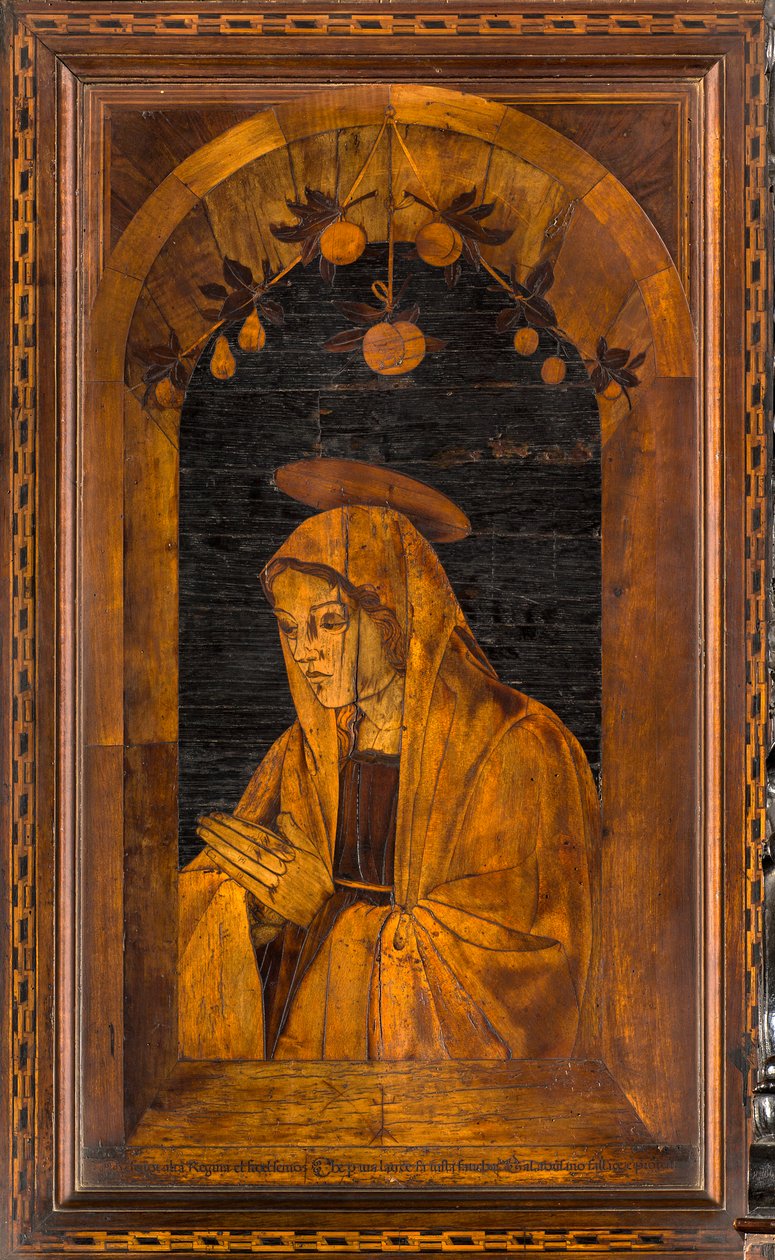 Lignaean Canonical Choir, innlagt av Giovanni Maria Platina 1484, Superior Stall av Giovanni Maria Platina
