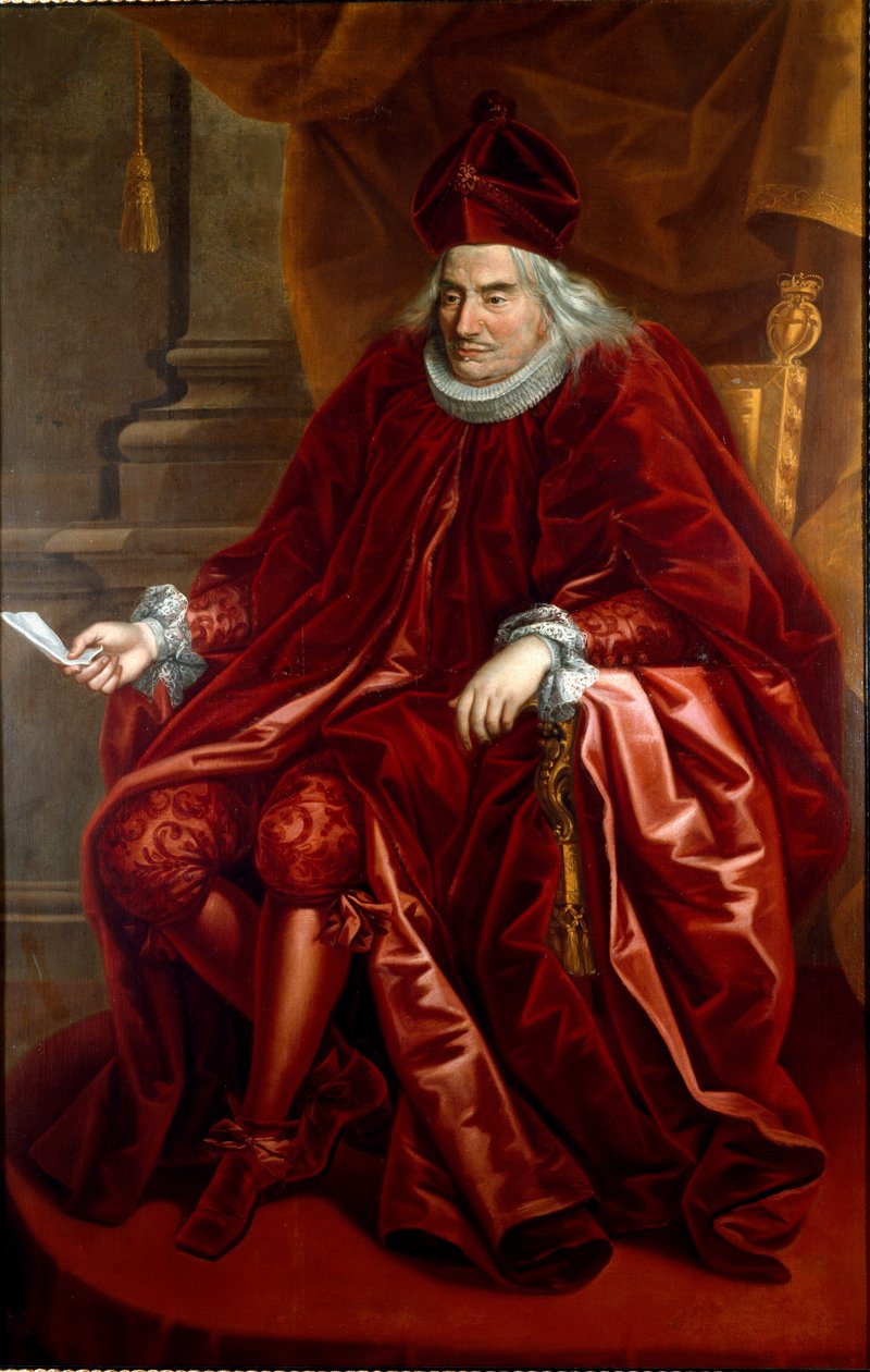 Portrett av Oberto Della Torre (1617-1691) Doge of Genes mellom 1689 og 1691. Maleri av Maria Delle Piane (1660-1745) 1690-1691 Mål 230x153 cm Privat samling etterfølger Luigi Cattaneo Adoricarino © Luisa / Lee av Giovanni Maria delle called Mulinaretto Piane