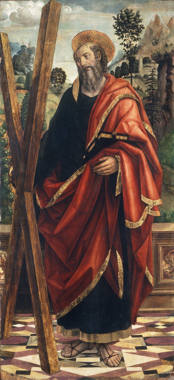 St. Andrew, ca. 1496 (olje på panel) av Giovanni Martino Spanzotti