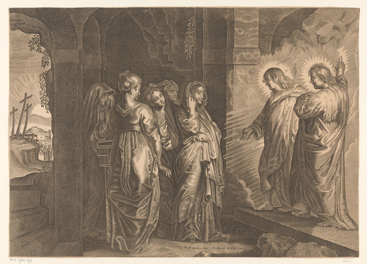 Hellige kvinner ved Kristi grav av Giovanni Merlo (attributed to)