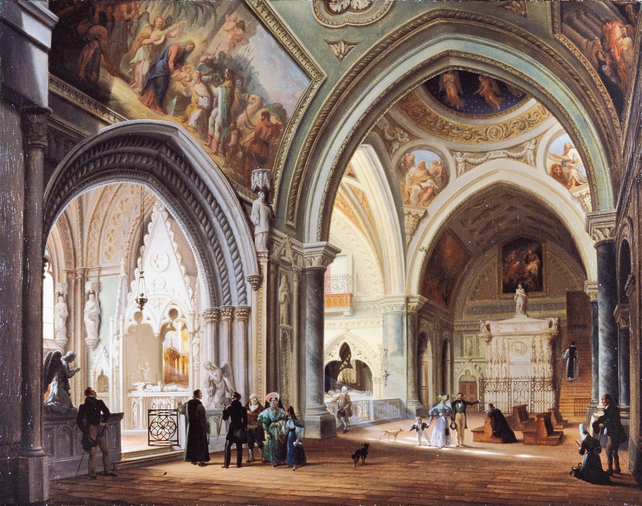 Inne i klosteret i Altacomba, av Giovanni Migliara av Giovanni Migliara