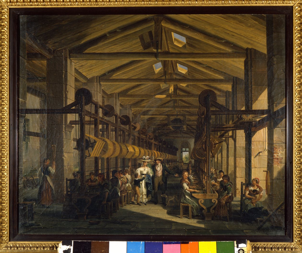 Silkespinning. Maleri av Giovanni Migliara av Giovanni Migliara