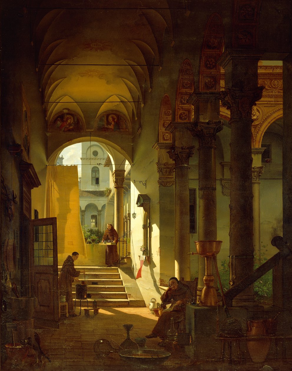 Apothecary of a Cloister, av Giovanni Migliara av Giovanni Migliara