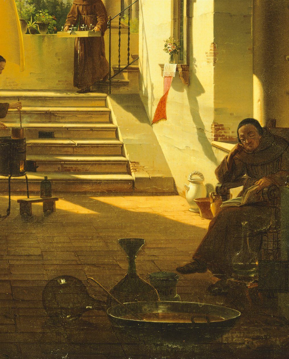 The Apothecary of a Cloister, av Giovanni Migliara, detalj av Giovanni Migliara