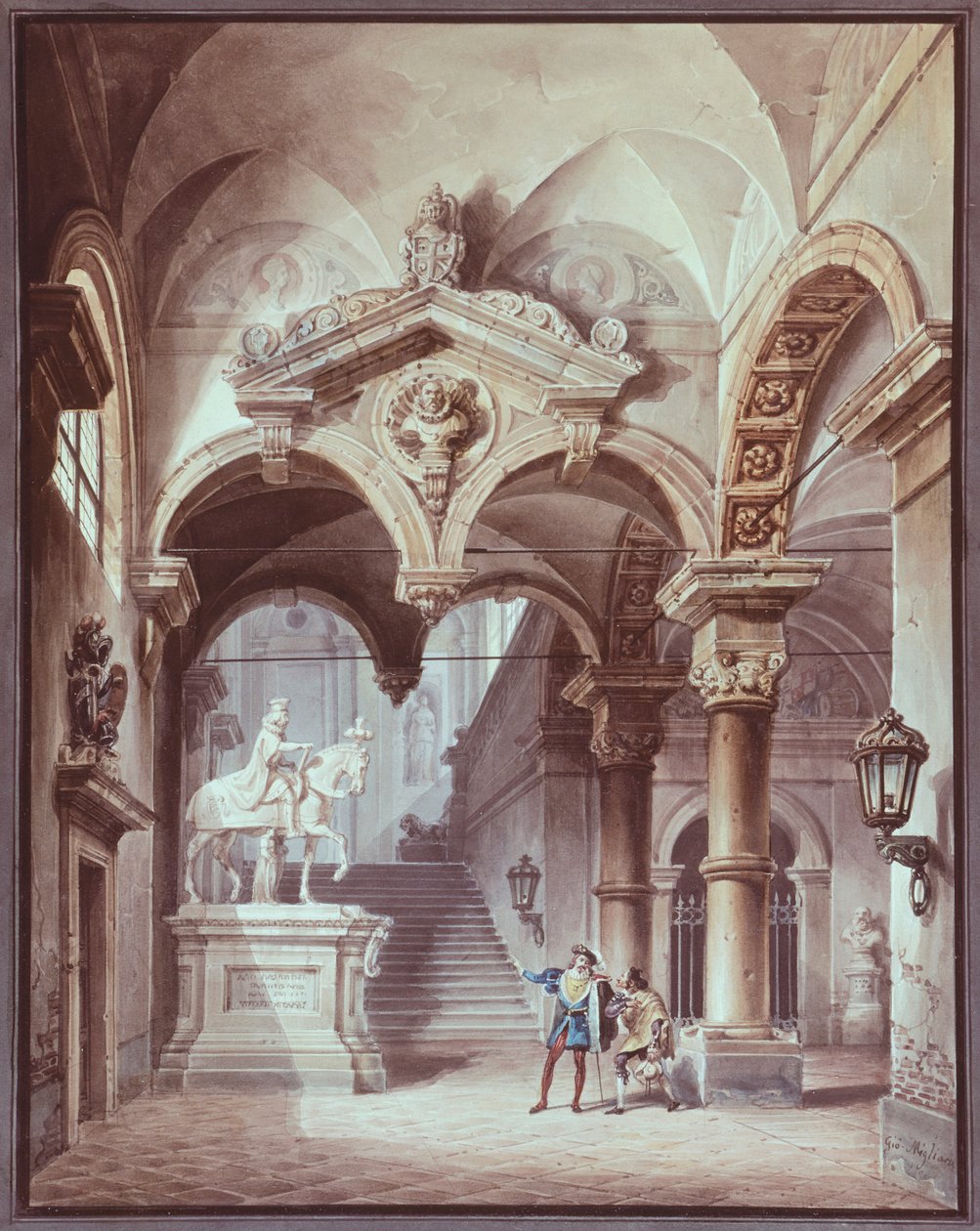 The Guest of Stone, Practical Joker of Sevilla, av Giovanni Migliara (1785-1837) av Giovanni Migliara