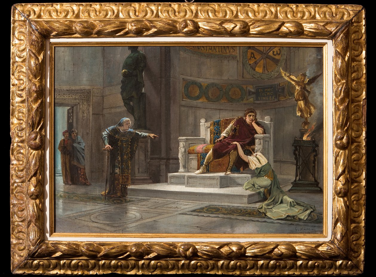 Constantine and the Slave (olje på lerret) av Giovanni Muzzioli