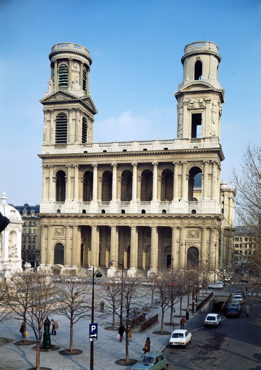 Facade of the Church of Saint-Sulpice, Paris (photo) av Giovanni Niccolo Servandoni