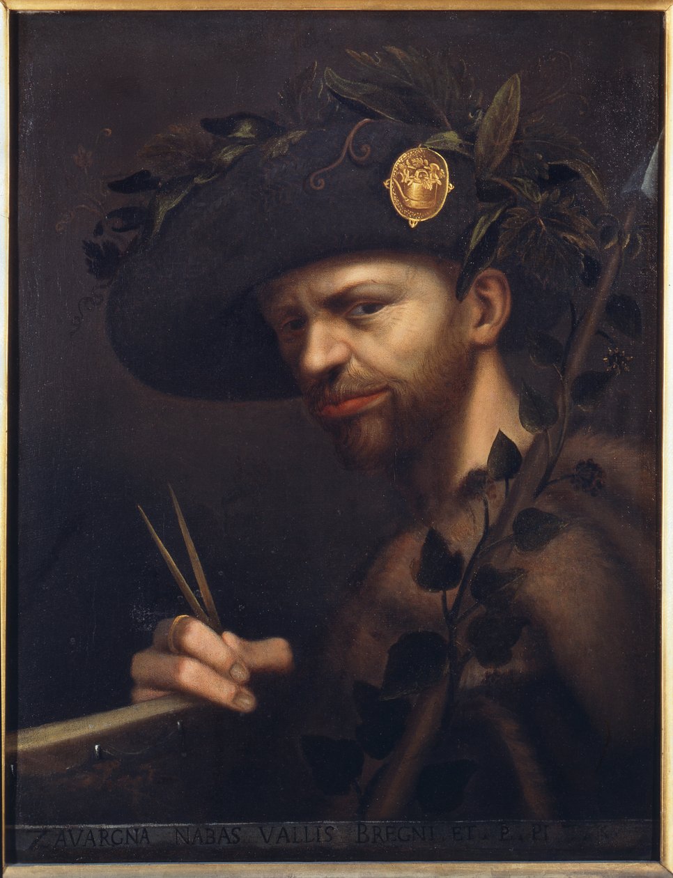 Selvportrett som abbed for Accademia della Valle di Blenio av Giovanni Paolo Lomazzo
