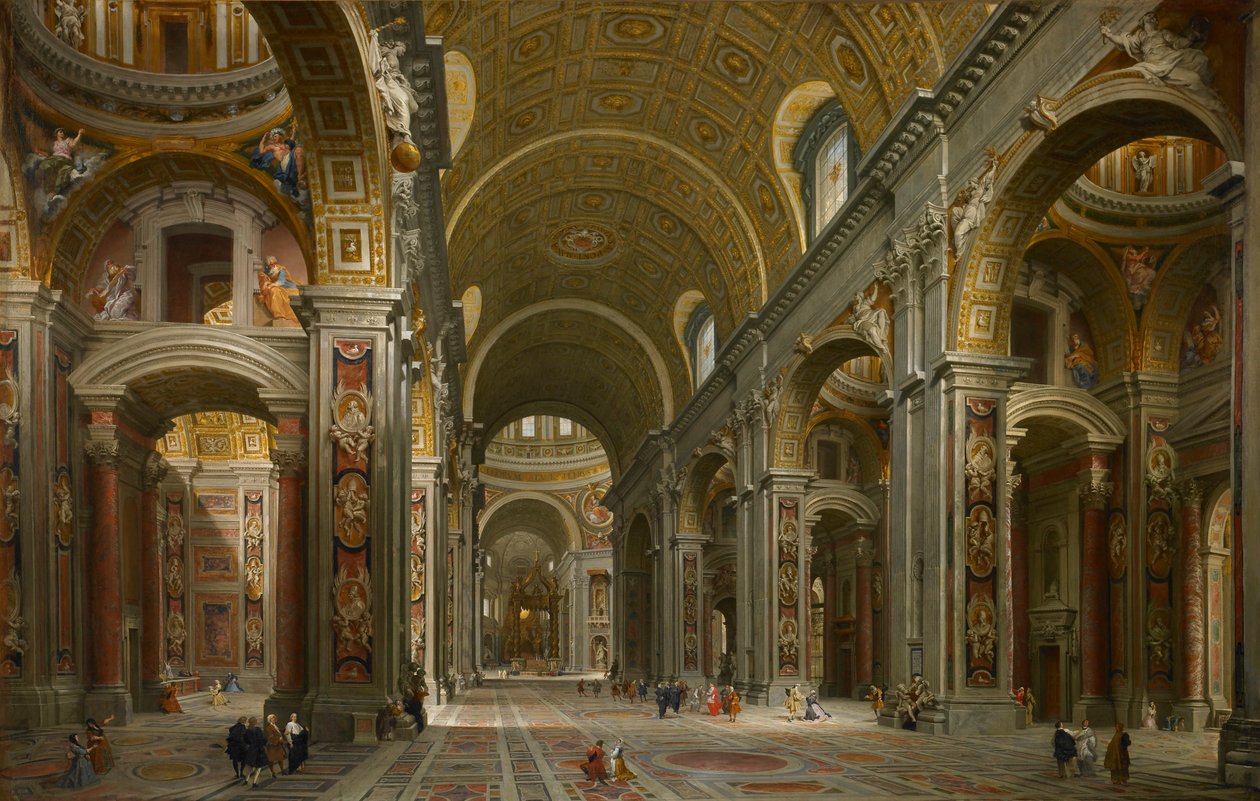 Interiør av St. Peter’s, Roma av Giovanni Paolo Panini