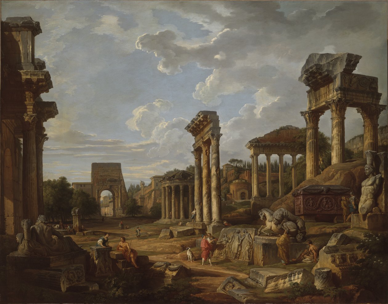 En Capriccio fra Forum Romanum, 1741 av Giovanni Paolo Pannini
