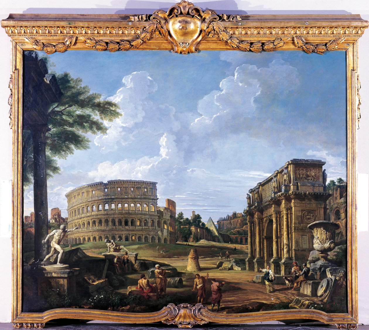 Colosseum og Konstantinbuen av Giovanni Paolo Pannini (1691-1765) av Giovanni Paolo Pannini