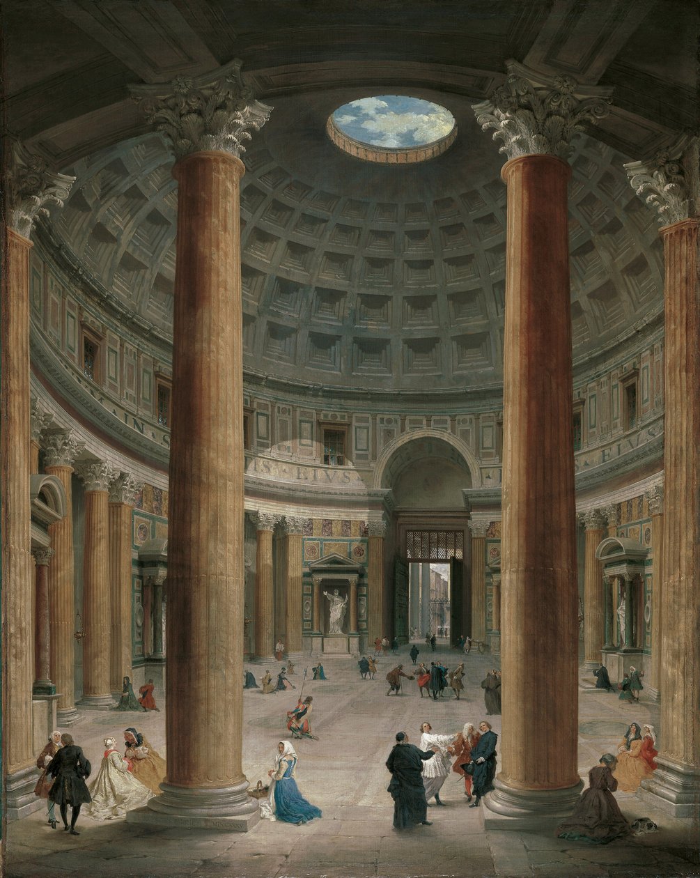 Interiør av Pantheon, Roma par Panini, Giovanni Paolo (1691-1765) av Giovanni Paolo Pannini