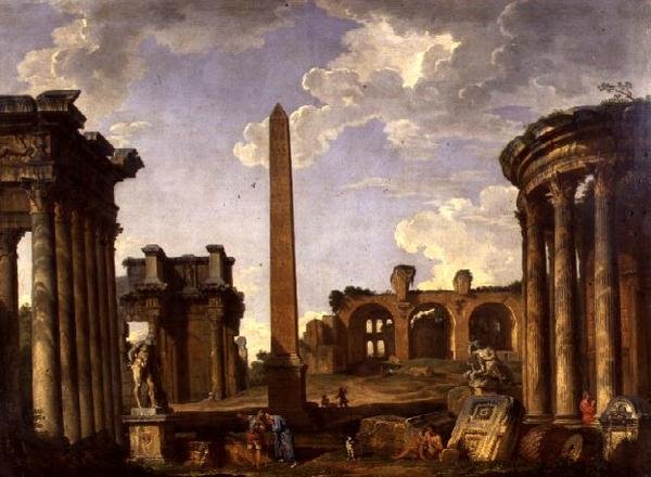 Roman Capriccio av Giovanni Paolo Pannini