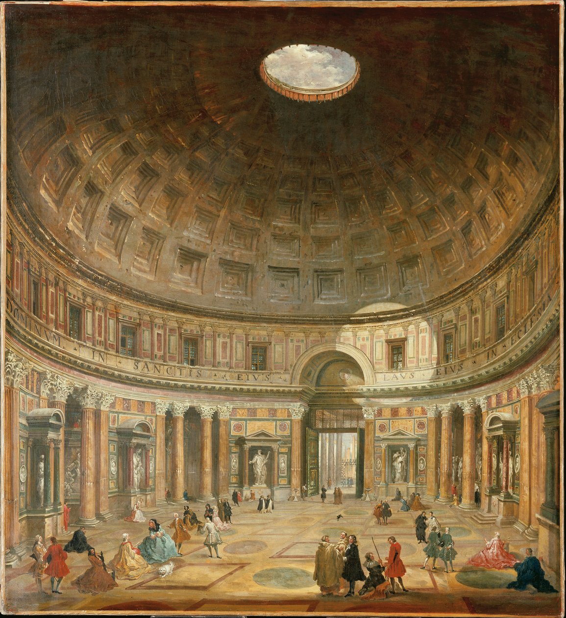Det indre av Pantheon, Roma av Giovanni Paolo Pannini