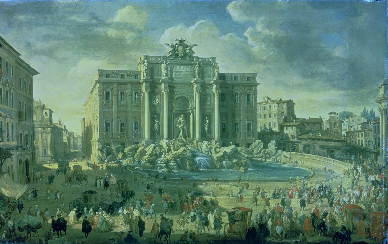 Trevifontenen i Roma av Giovanni Paolo Pannini